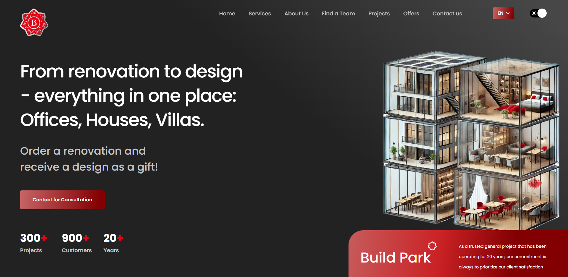 BuildPark — Corporate Website & Custom CMS — project by DAKER